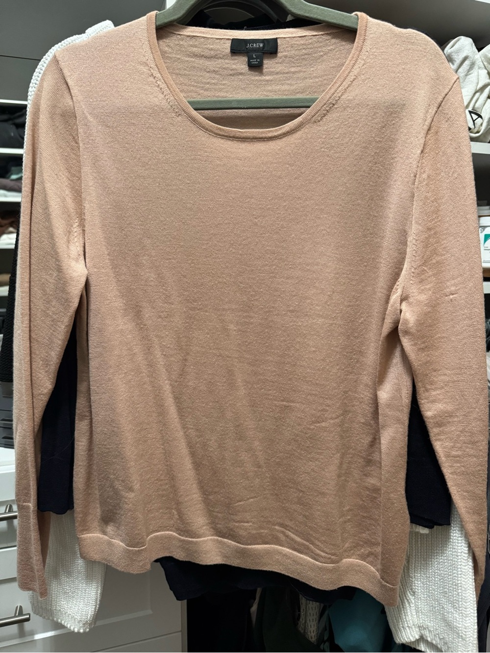 J. Crew Women's Scoop-Neck Sweater in Dusty Blush